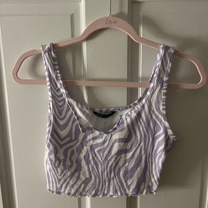 zebra print tank